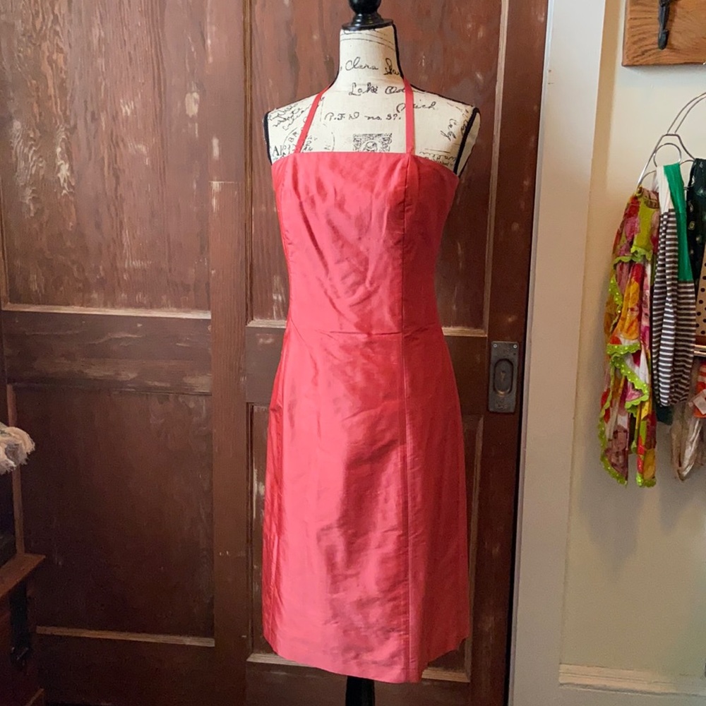 Coren Moore New York 100% silk strapless dress 4